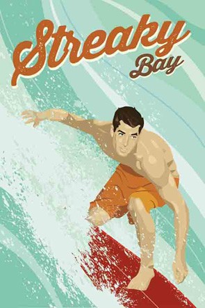 3254 Surfer Big Wave Streaky Bay