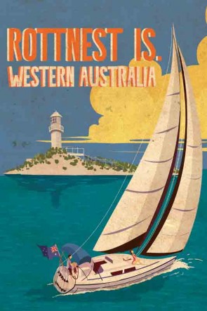 3328 Sailboat Lighthouse Rottnest