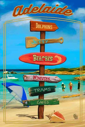 35604 Rustic Signpost Adelaide