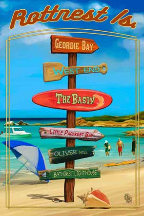 3567 Rustic Signpost Rottnest