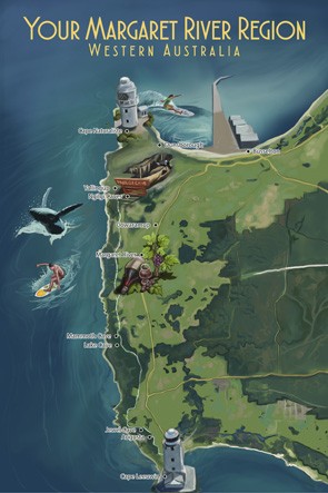 3641 Map Margaret River Region WA