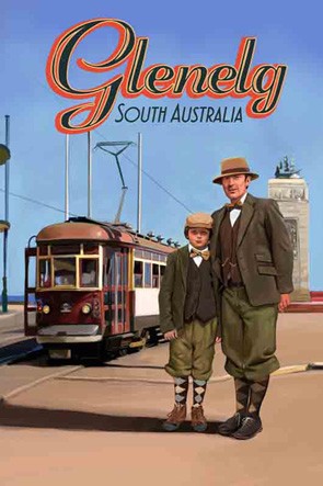 37100 Tram Man Boy Glenelg