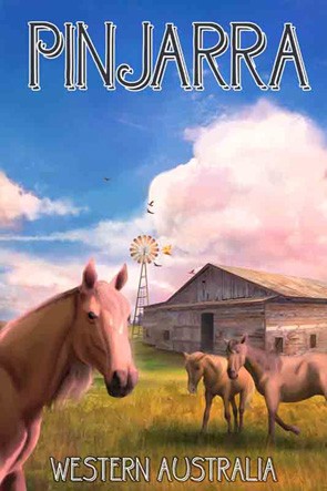 39201 Horses in Front of Shed Pinjarra WA