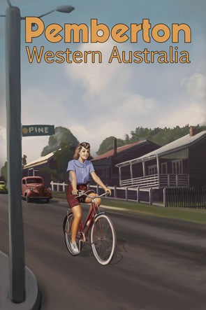 47600 Street Scene with bicycle Pemberton WA
