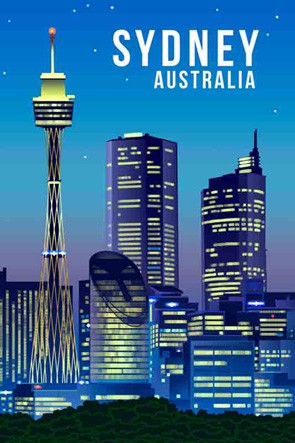 3370 Cityscape Night-time Sydney NSW