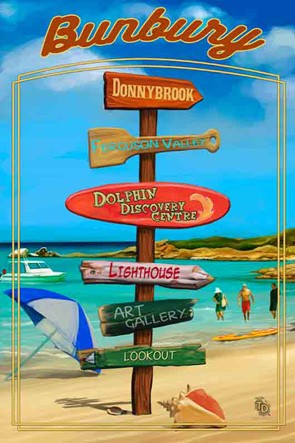 35607 Rustic Signpost Bunbury
